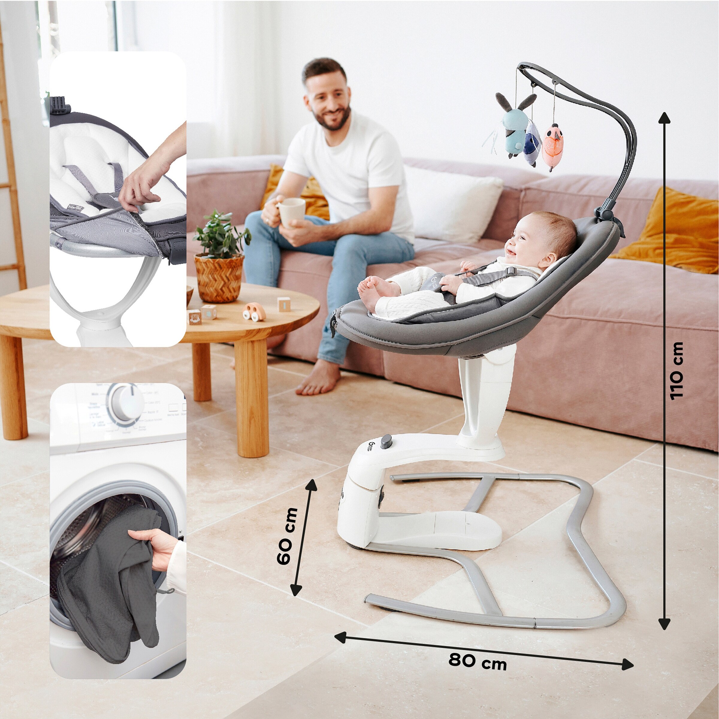 Babymoov Babyschaukel Swoon Motion Zinc