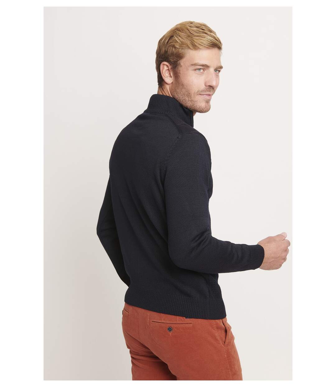 Pull cheminée uni