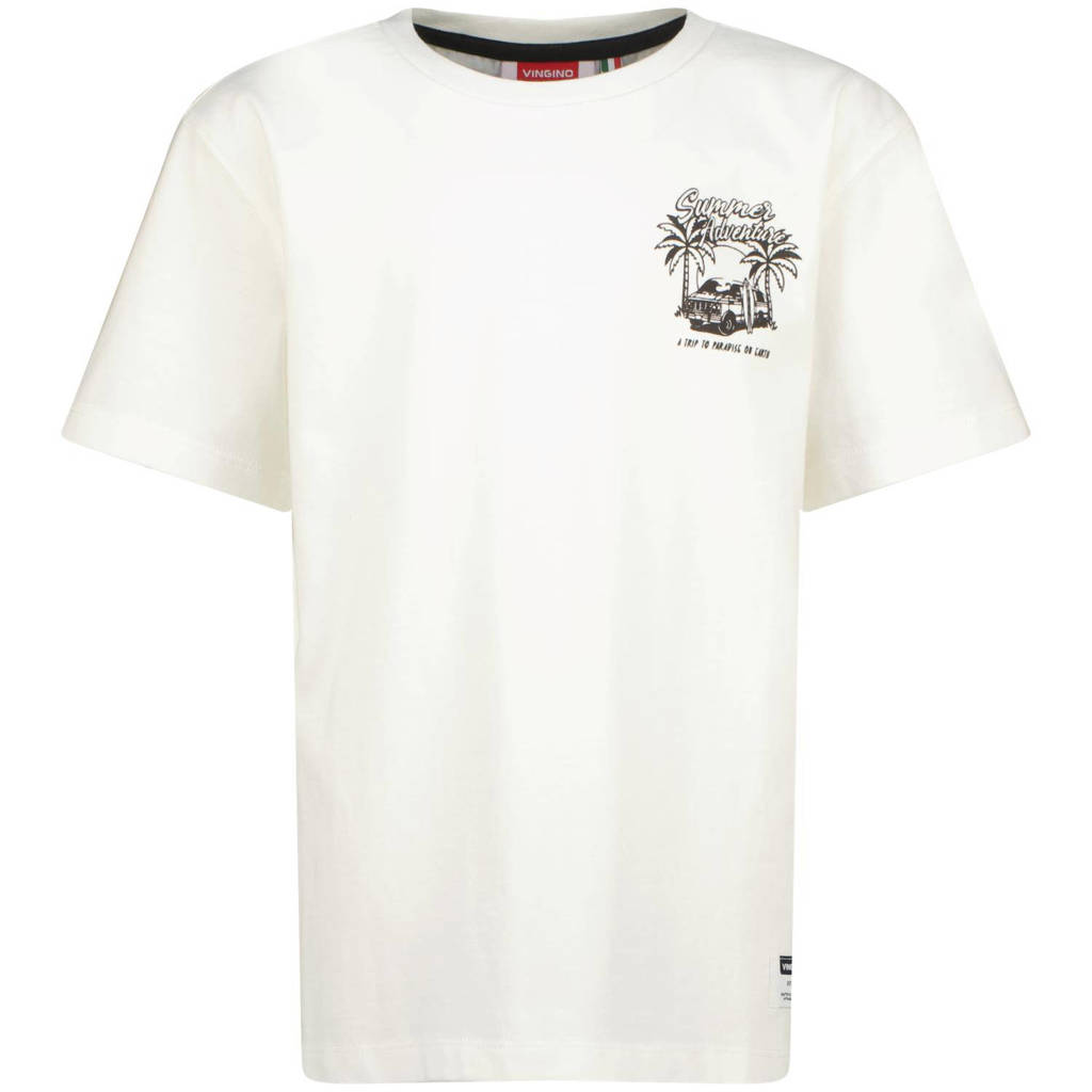 Vingino T-shirt Hatsa met backprint offwhite