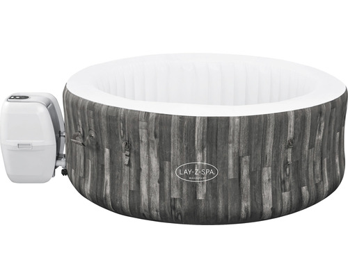 Bestway® LAY-Z-SPA® Bahamas AirJet™ opblaasbare hottub met 120 luchtjets, multifunctionele pomp, geïntegreerde verwarming en afsluitbare thermische afdekking, grijs