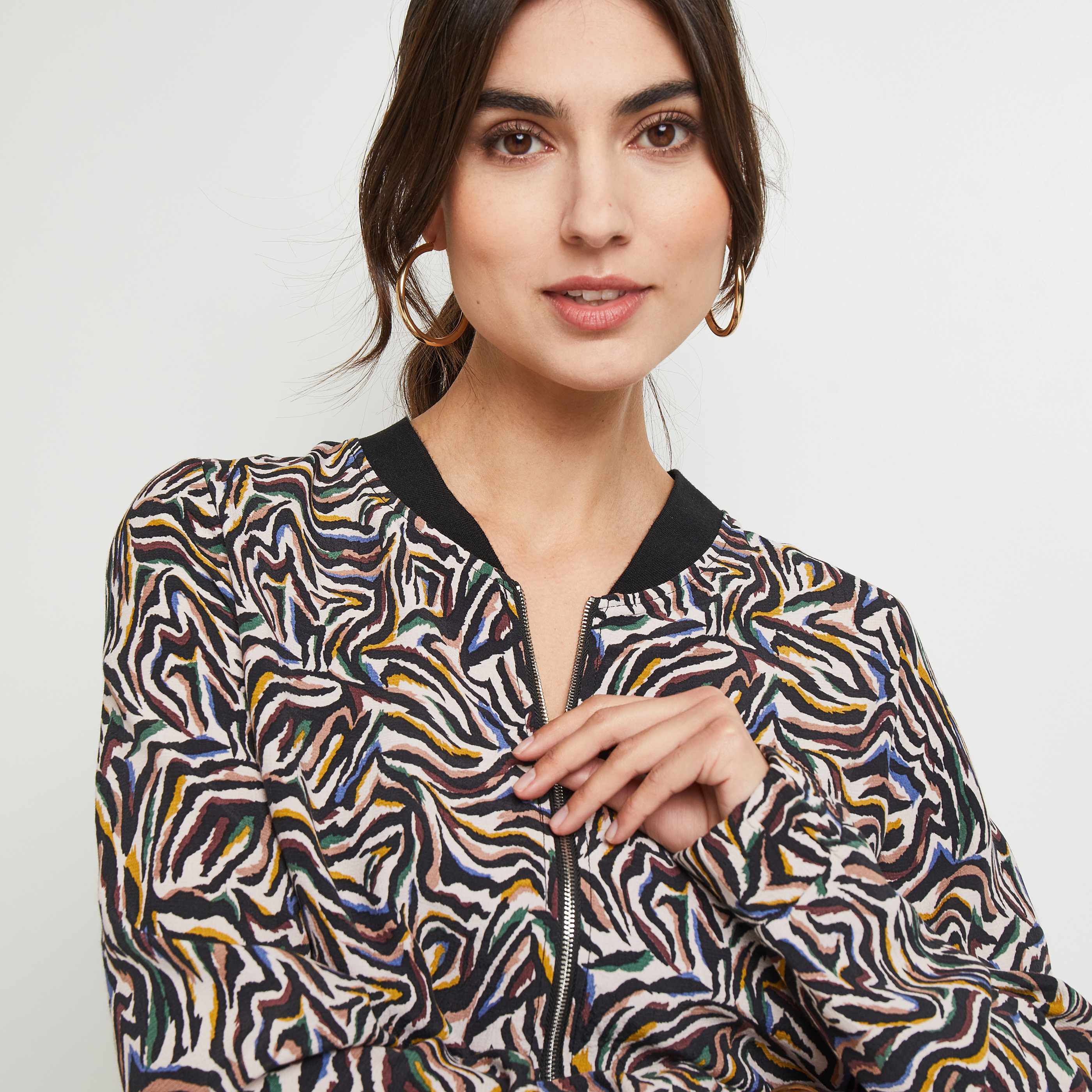Veste imprimée femme - NOIR