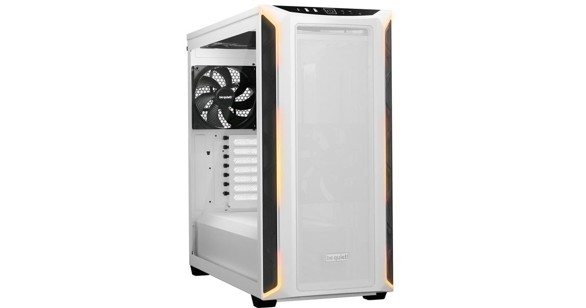 be quiet!Shadow Base 800 DX midi tower behuizing  (Wit | 2x USB-A | 1x USB-C | RGB | Tempered Glass)