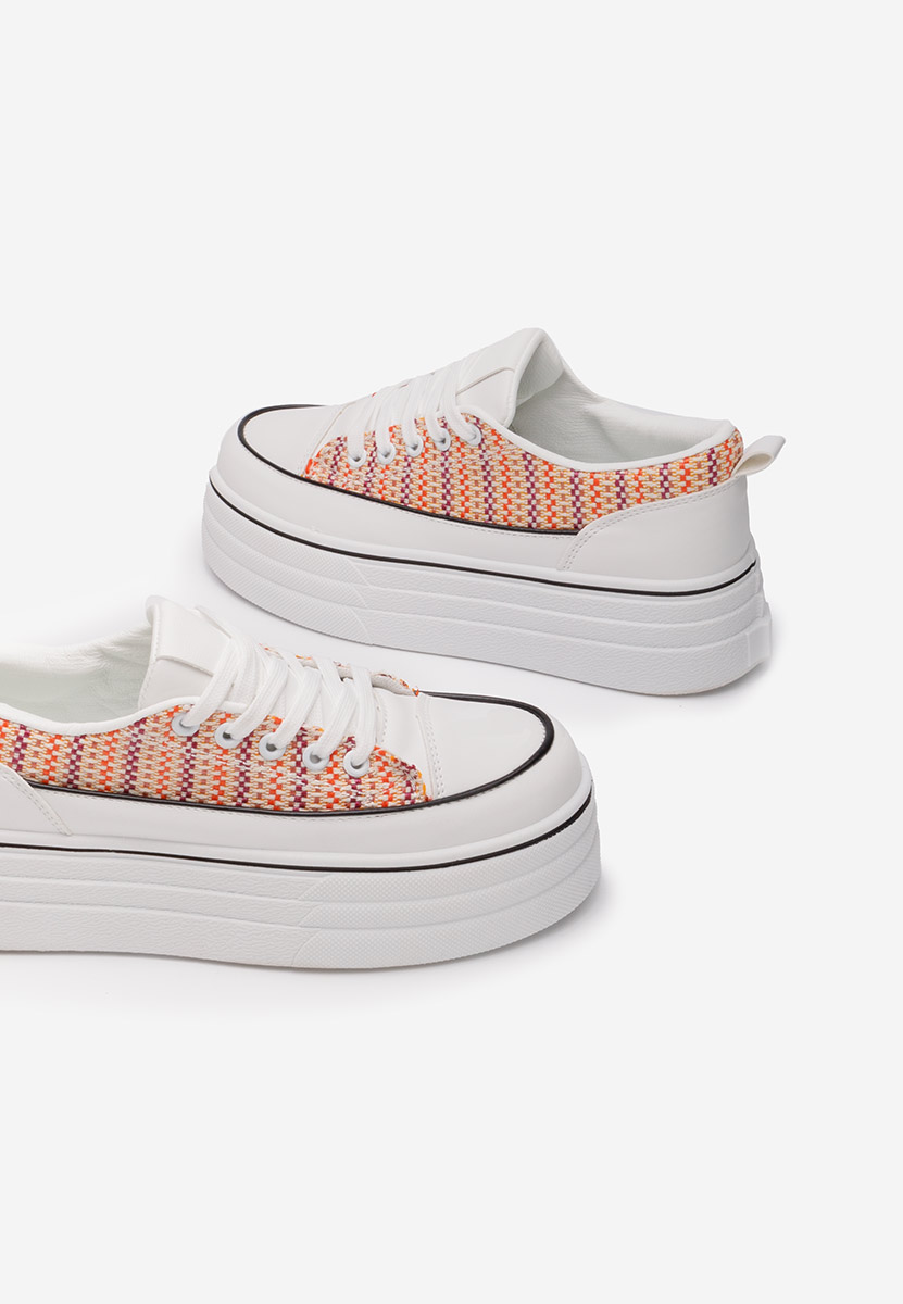 Tennis à plateforme orange Martheia V2