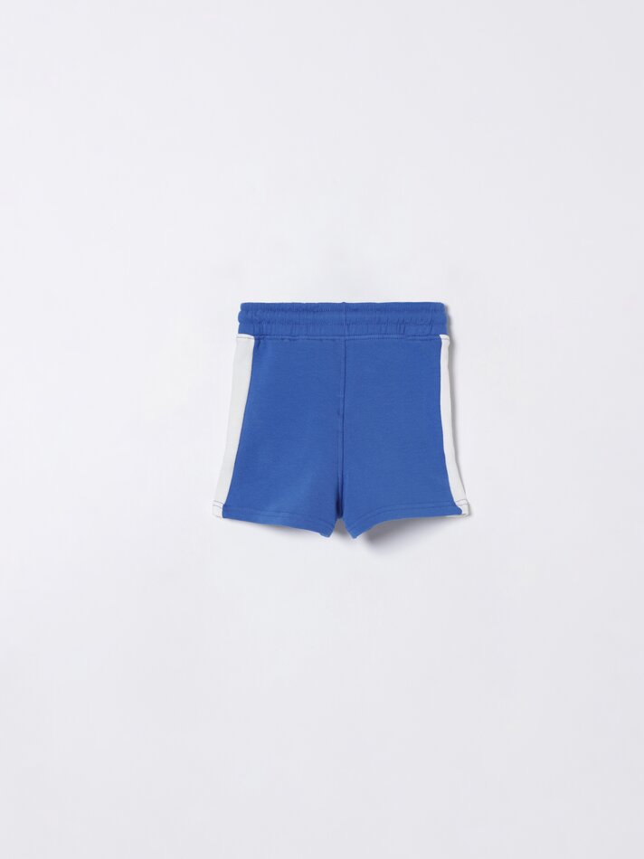 Conjunto de 2 bermudas, lisas e com listra lateral - Cinza Mesclado