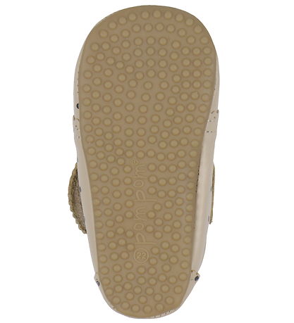 Pom Pom Leder-Krabbelschuhe - Anfänger Klettband Jakobsmuscheln