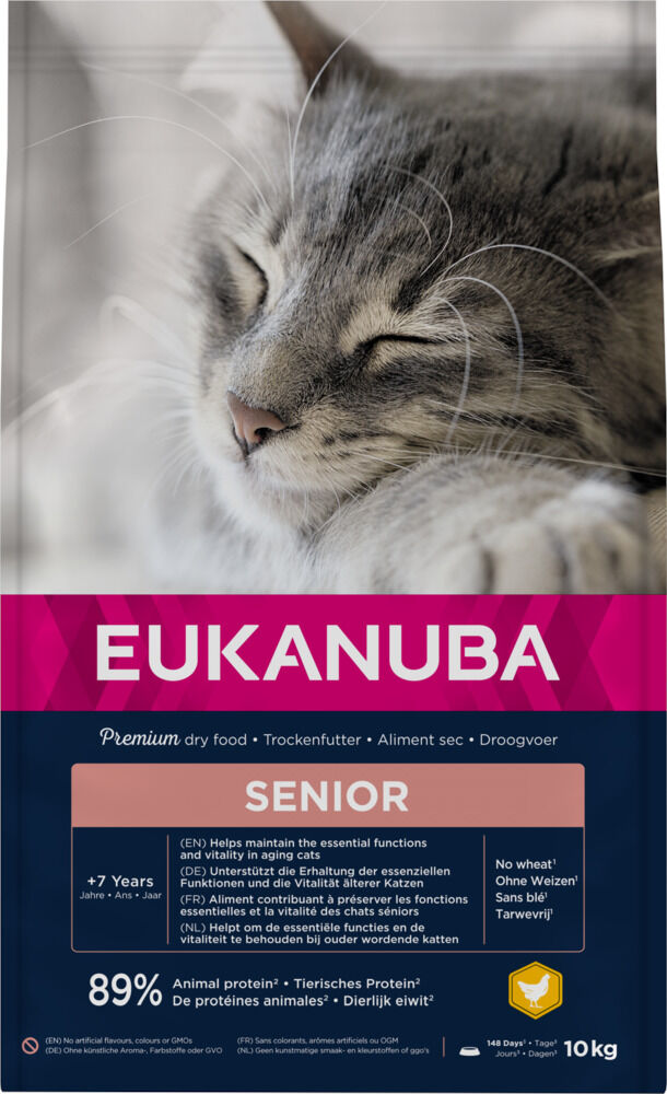 Eukanuba Senior - Kattenvoer - 10 Kilogram - kip