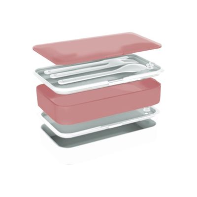 Little Balance - Lunch box boîte repas - blanc/rose - 1,2 L