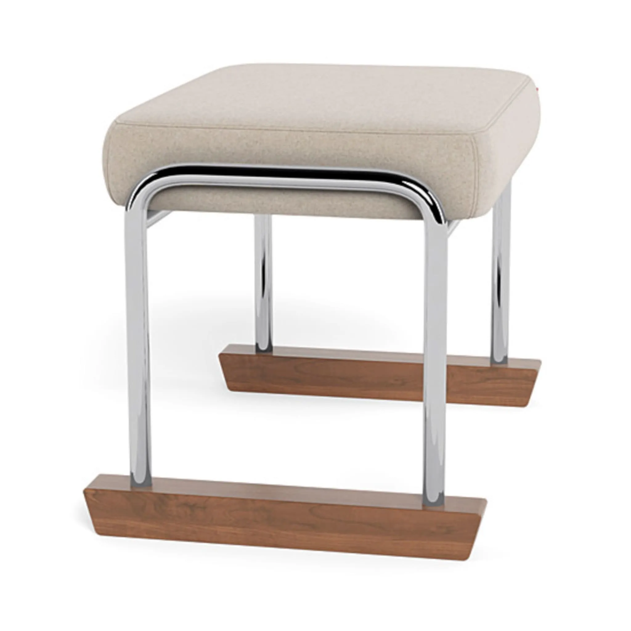 Monte Tabouret Jackson - Laine Oatmeal  Chrome