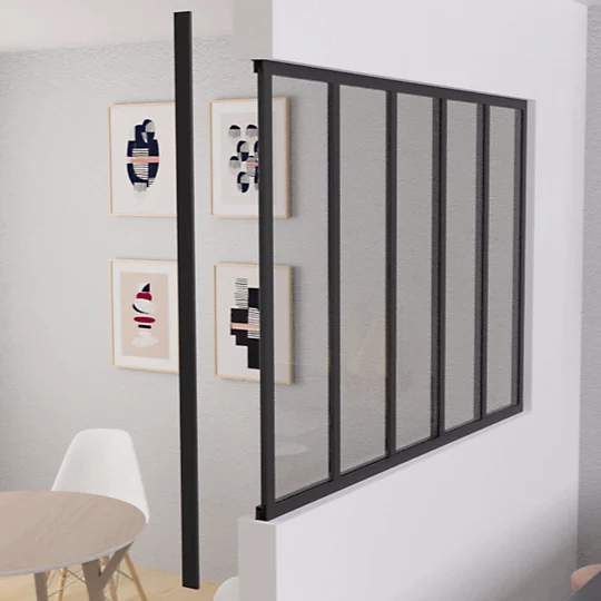 Poteau de terminaison pour verrière d'intérieur Optimum