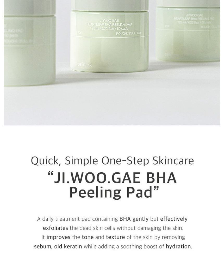celimax - JIWOOGAE Heartleaf BHA Peeling Pad