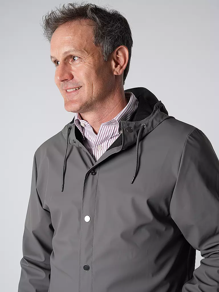 RAINS Parka - Regenjacke grau