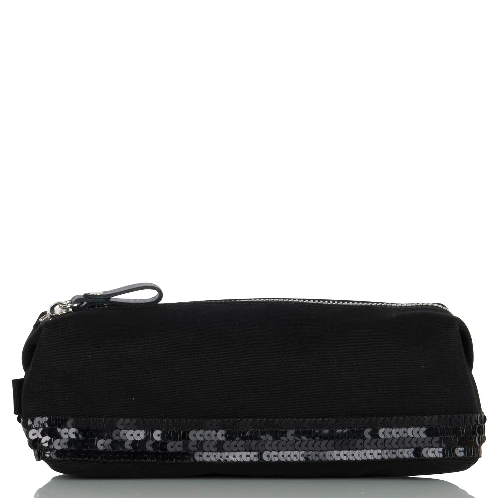 Trousse avec bande sequins | Noir