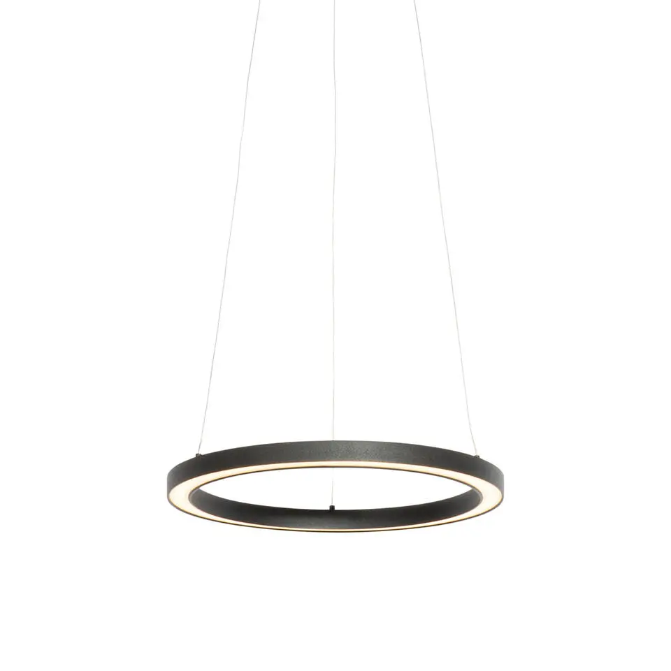 Qazqa professional hanglampen girello zwart geïntegreerde led