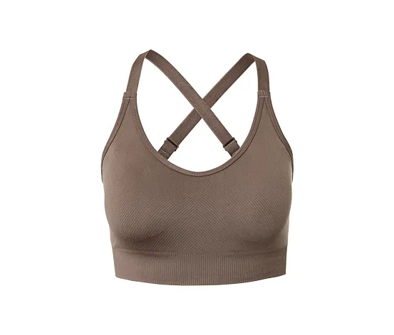 Seamless-Sportbustier, braun