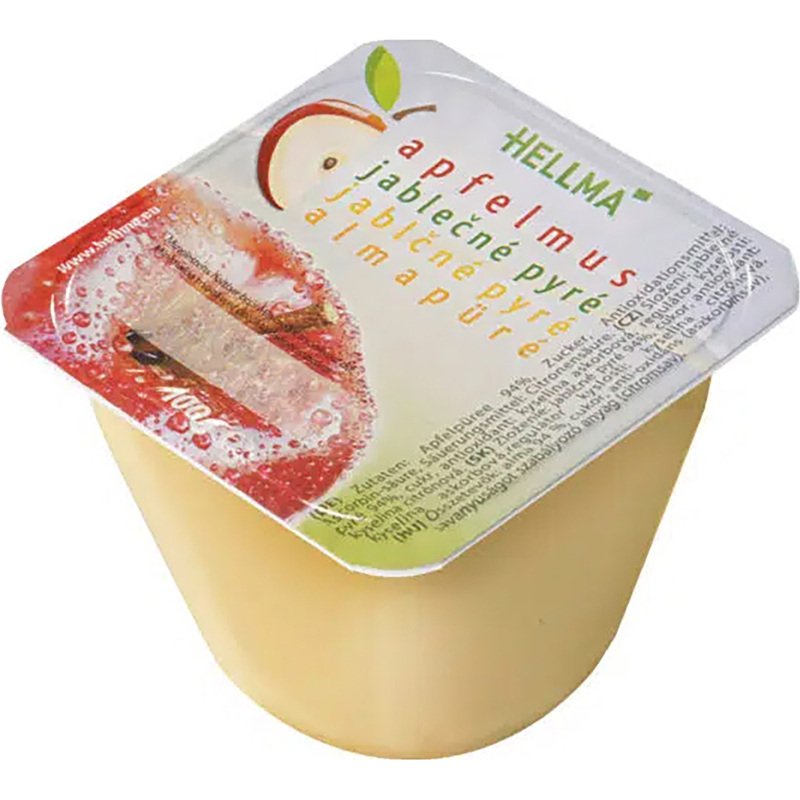 Compote de pommes, 48 portions, dans un carton