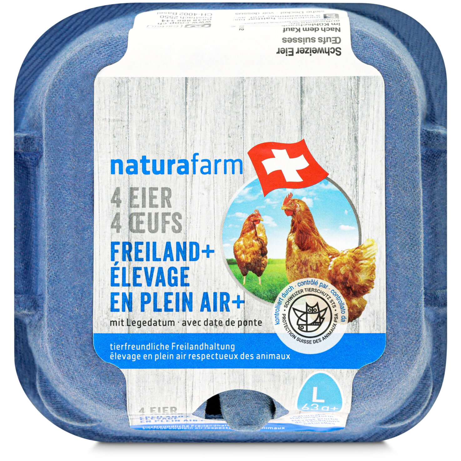 Naturafarm Eier aus Freilandhaltung 63g+ 4 Stück