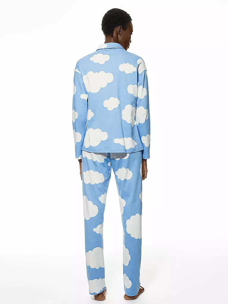 MEY Pyjama CLOUDS hellblau