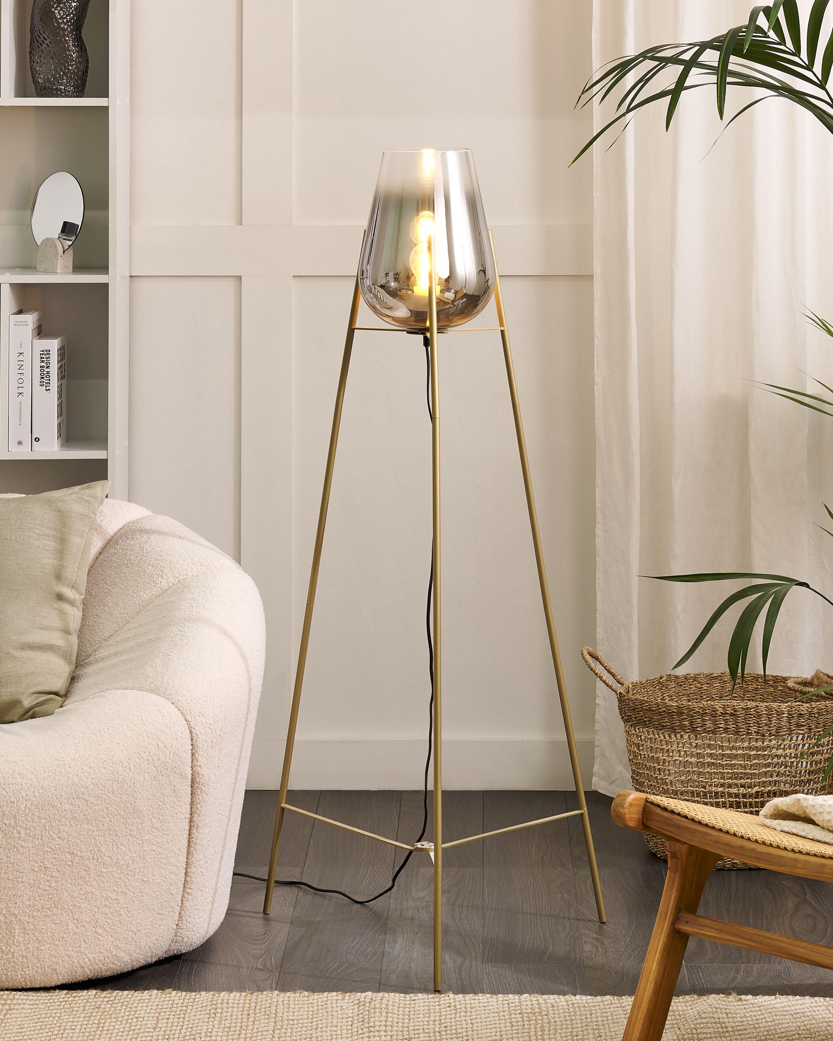 Staande lamp MENA Metaal Goud