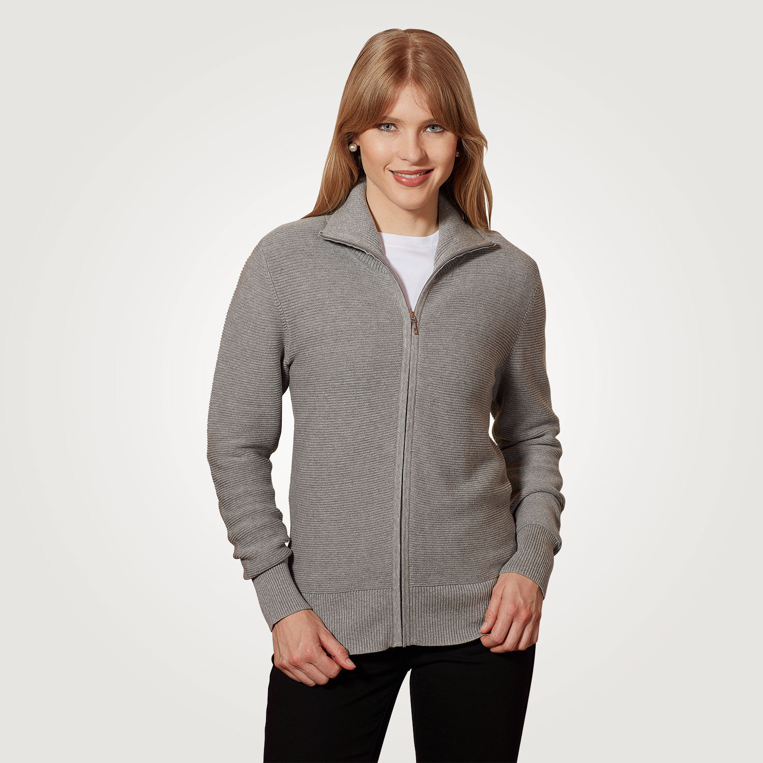 Strickjacke in Rippenstruktur von Beverly