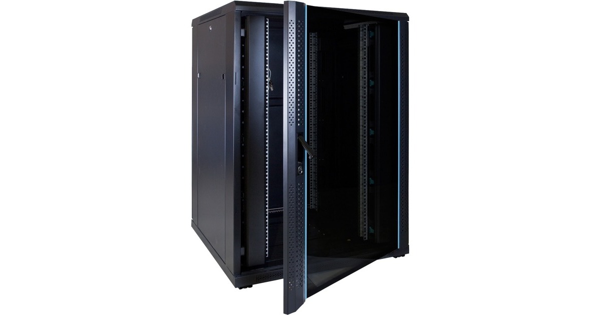 DSI22U serverkast met glazen deur - DS8822 server rack  (Zwart, 800 x 1000 x 1200mm)