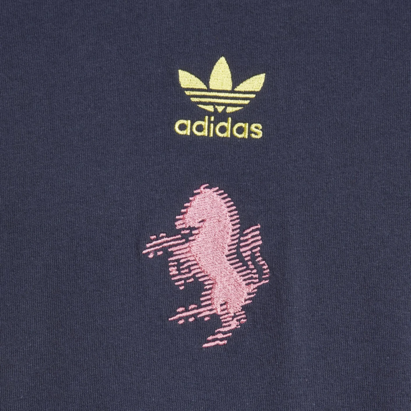 Adidas Juventus Originals T-Shirt 2024-2025 Donkerblauw Geel Roze