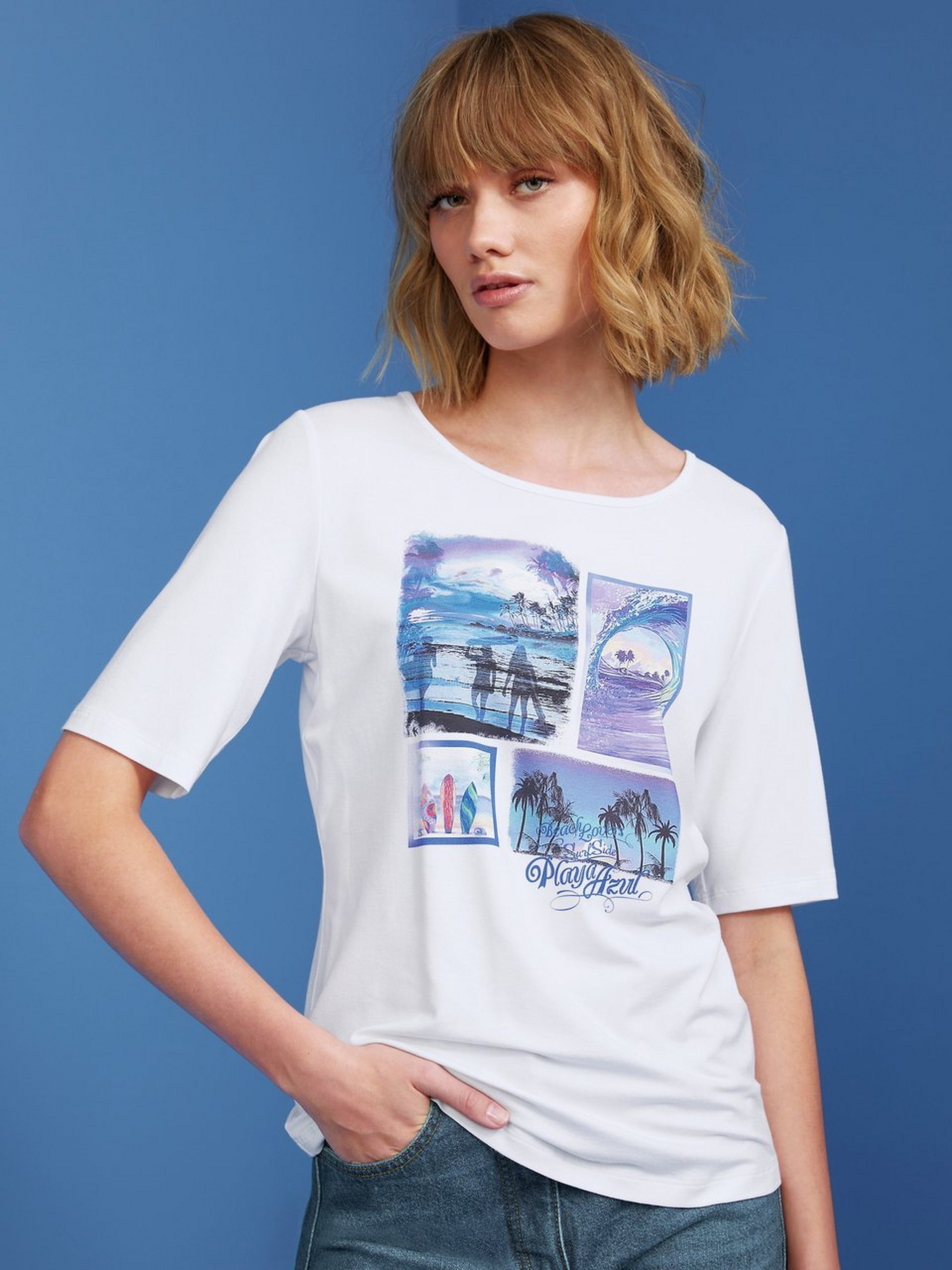 Rundhals-Shirt