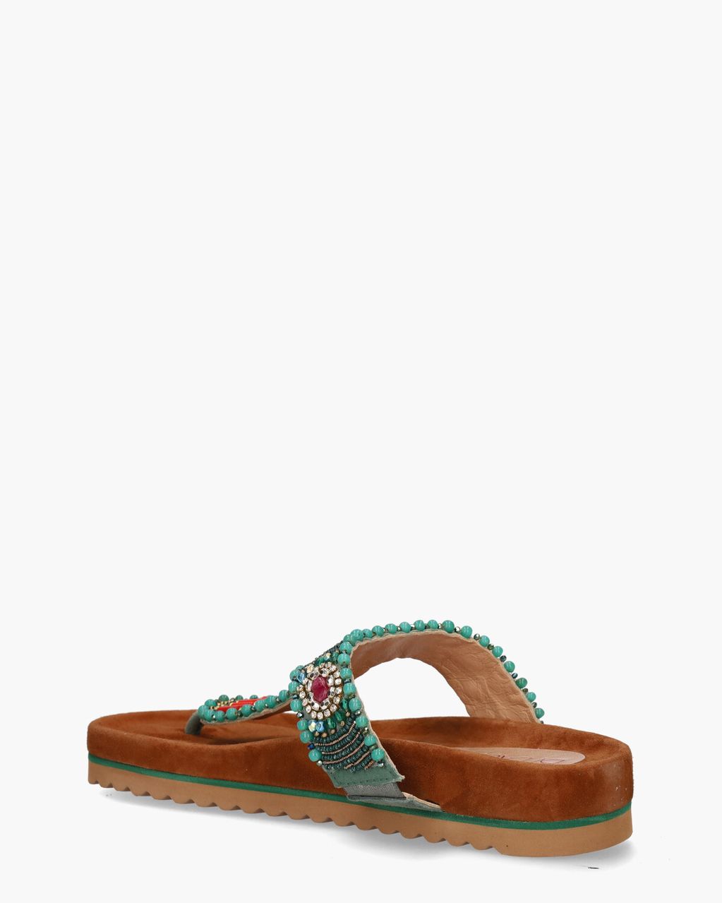Di Lauro Rowena Groen/Multicolor Damesslippers