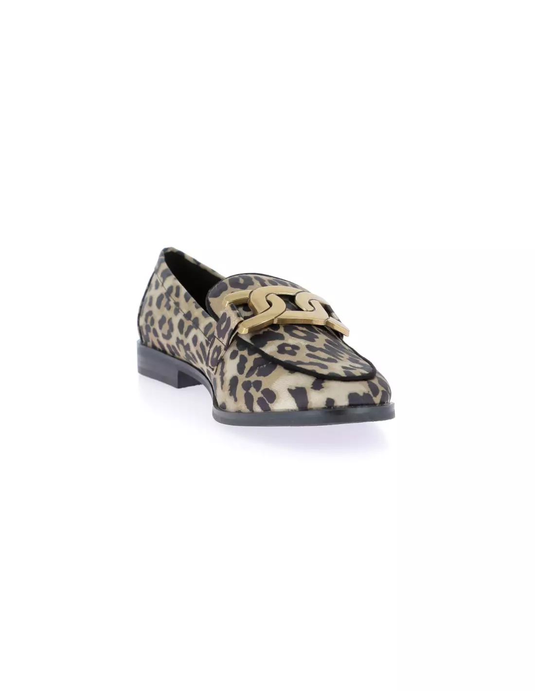 LA STRADA 2200127 - Mocassins & bateaux BEIGE-BLACKLEOPARDSATIN