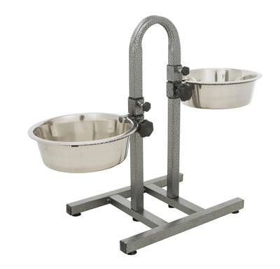 Trixie hondenvoer- en drinkbak H Standaard Individueel (verstelbaar) 2 x 2,8 ltr (ø24 cm - max 43 cm hoog)