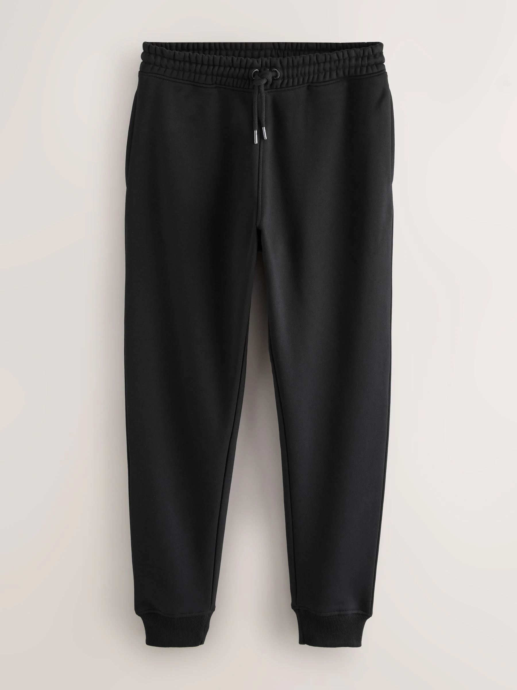 Zwart - Slim Fit - Katoenrijke Jersey Joggingbroeken