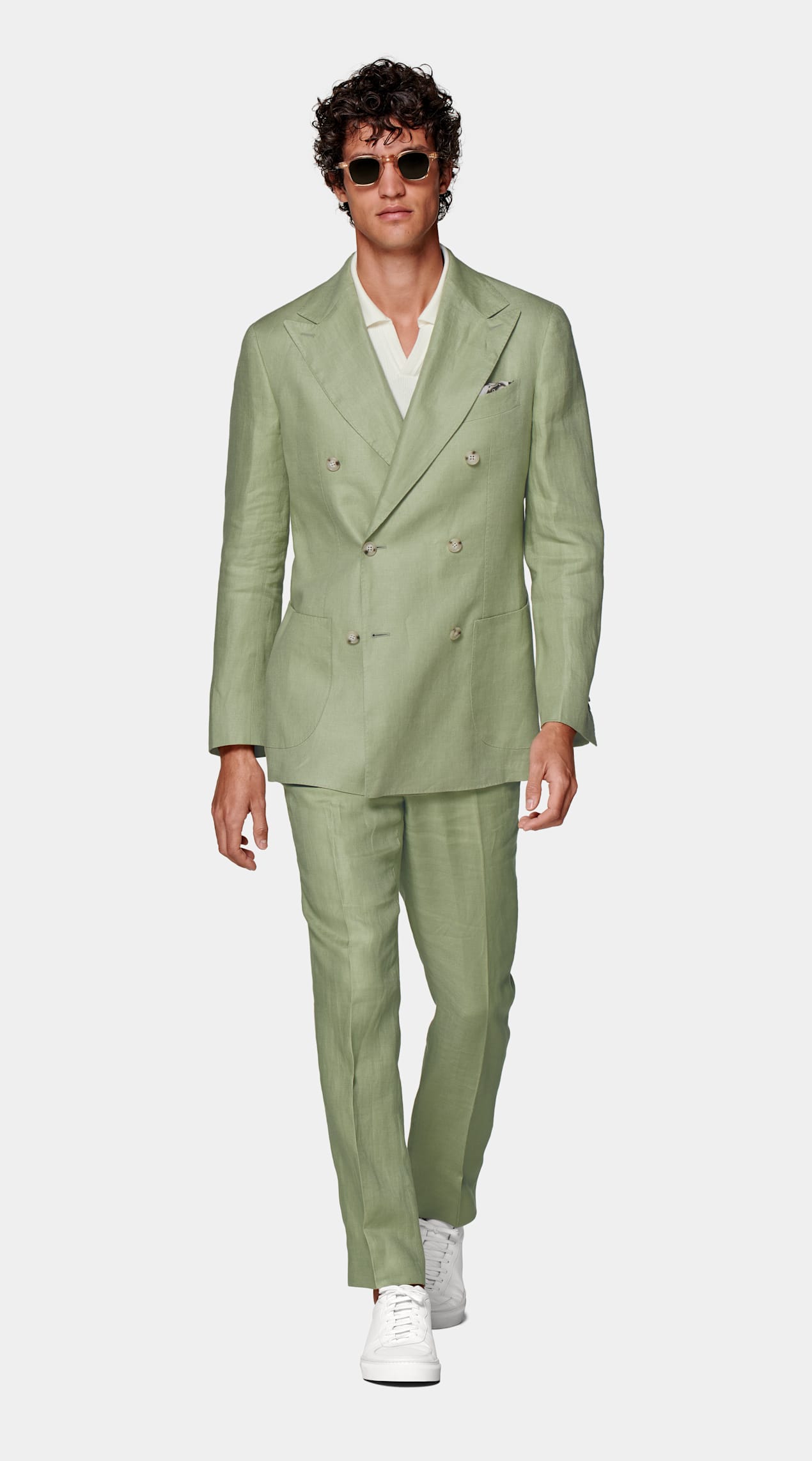Costume Havana coupe Tailored vert clair