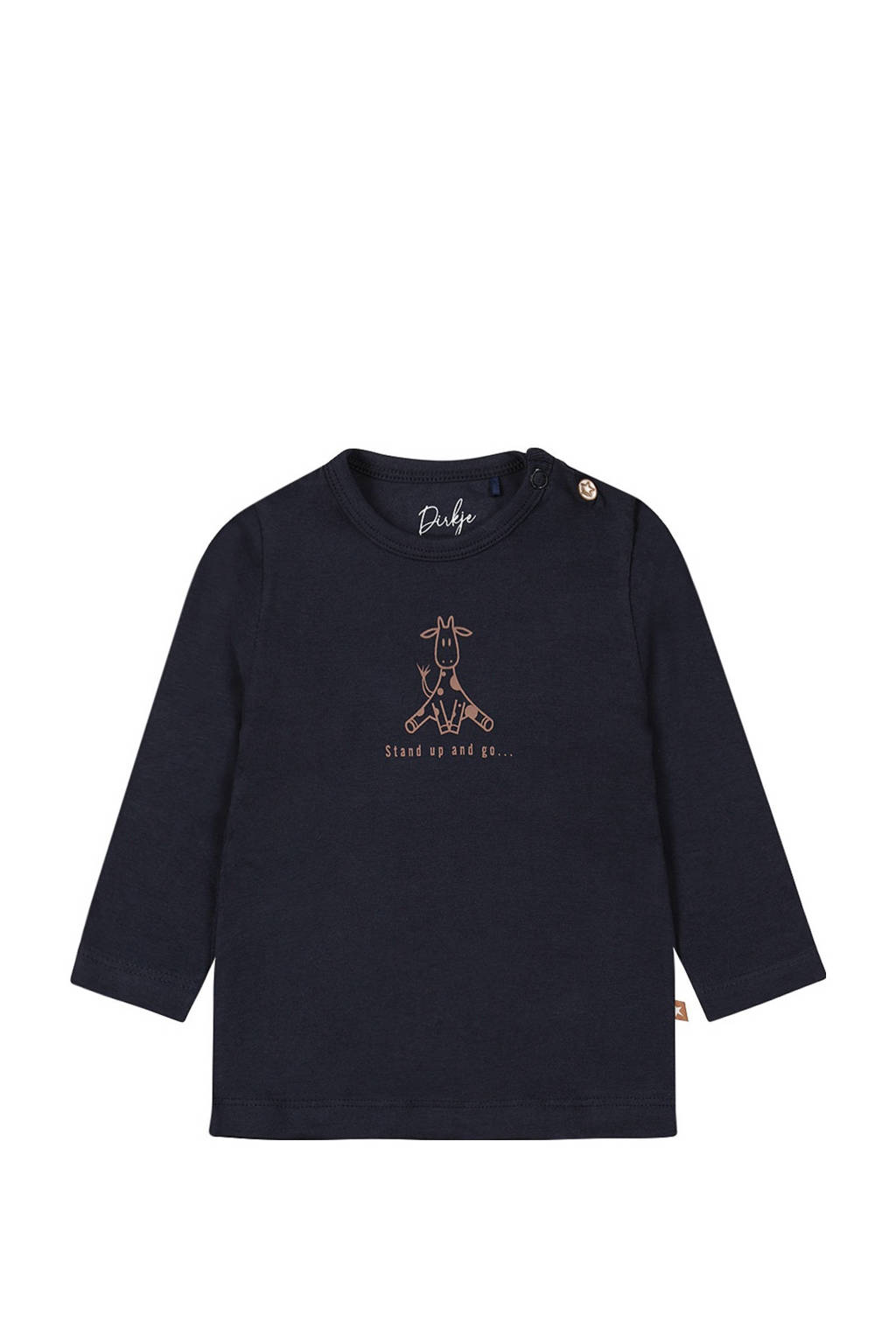 Dirkje baby longsleeve met printopdruk blauw