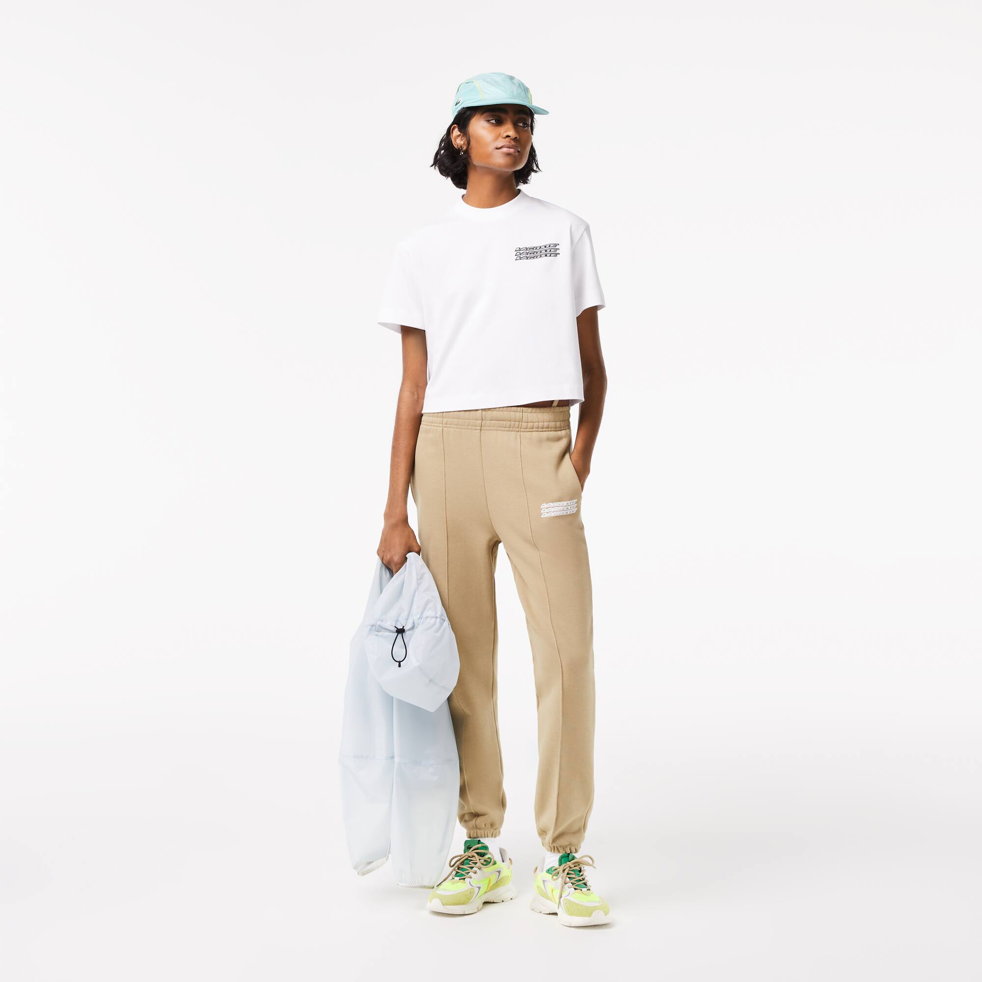 Damen LACOSTE T-Shirt aus Baumwolle in Übergröße T-Shirts - Weiss - Lacoste - Damen