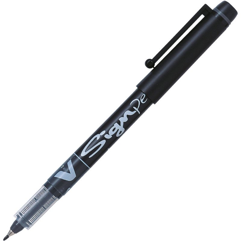Stylo feutre Pilot V-Sign Pen écriture moyenne - Pochette de 6 couleurs fun
