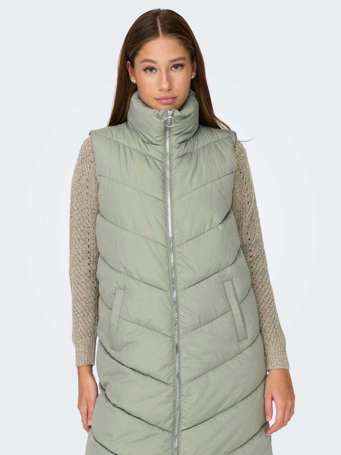 JDYFINNO Daunenweste Seagrass