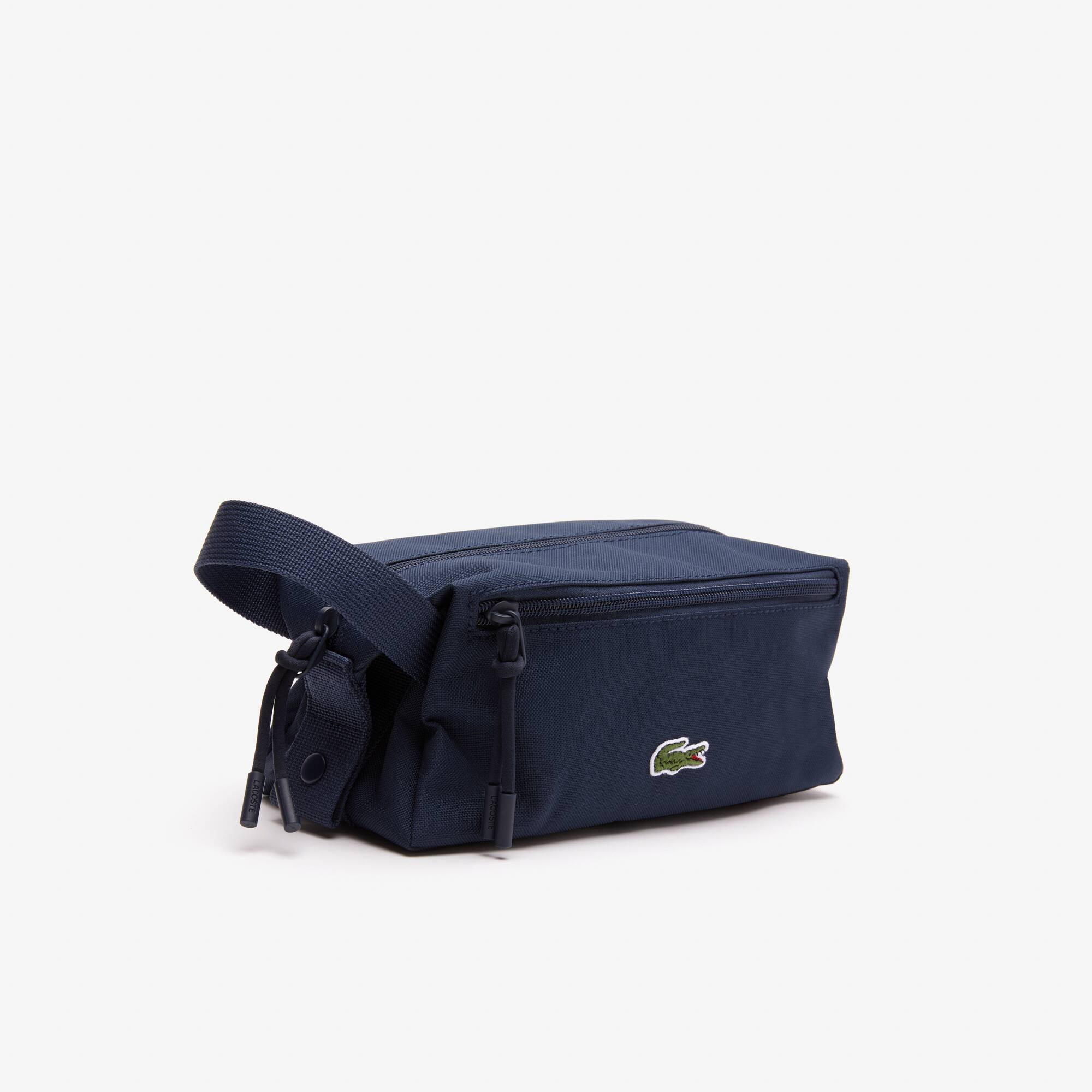 Trousse de toilette zippée unisexe avec poche sur le devant Trousse de toilette - Bleu - Lacoste - Unisex