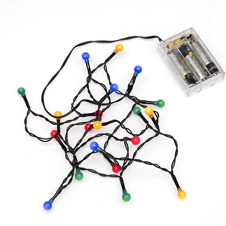 Guirlande lumineuse à LED avec globes interieur cable noir