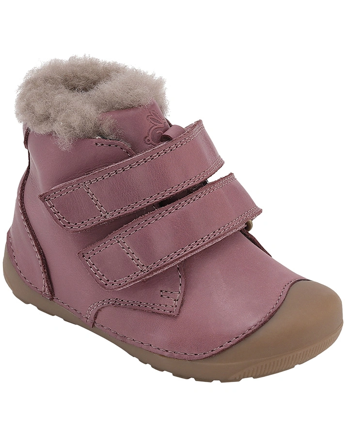 Klett-Lauflernschuh PETIT MID LAMB gefüttert in dark rose