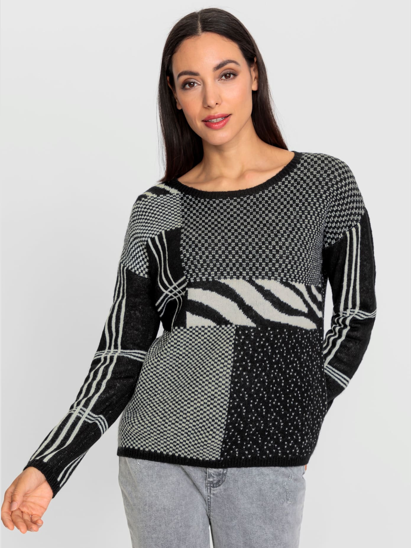 Pull jacquard superbe motif jacquard
