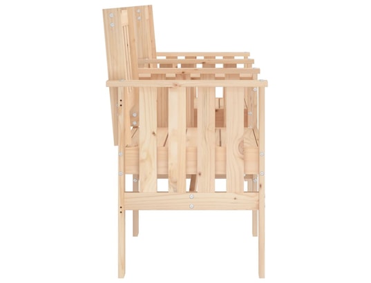 VIDAXL - Banc de jardin avec table 2 places bois de pin massif