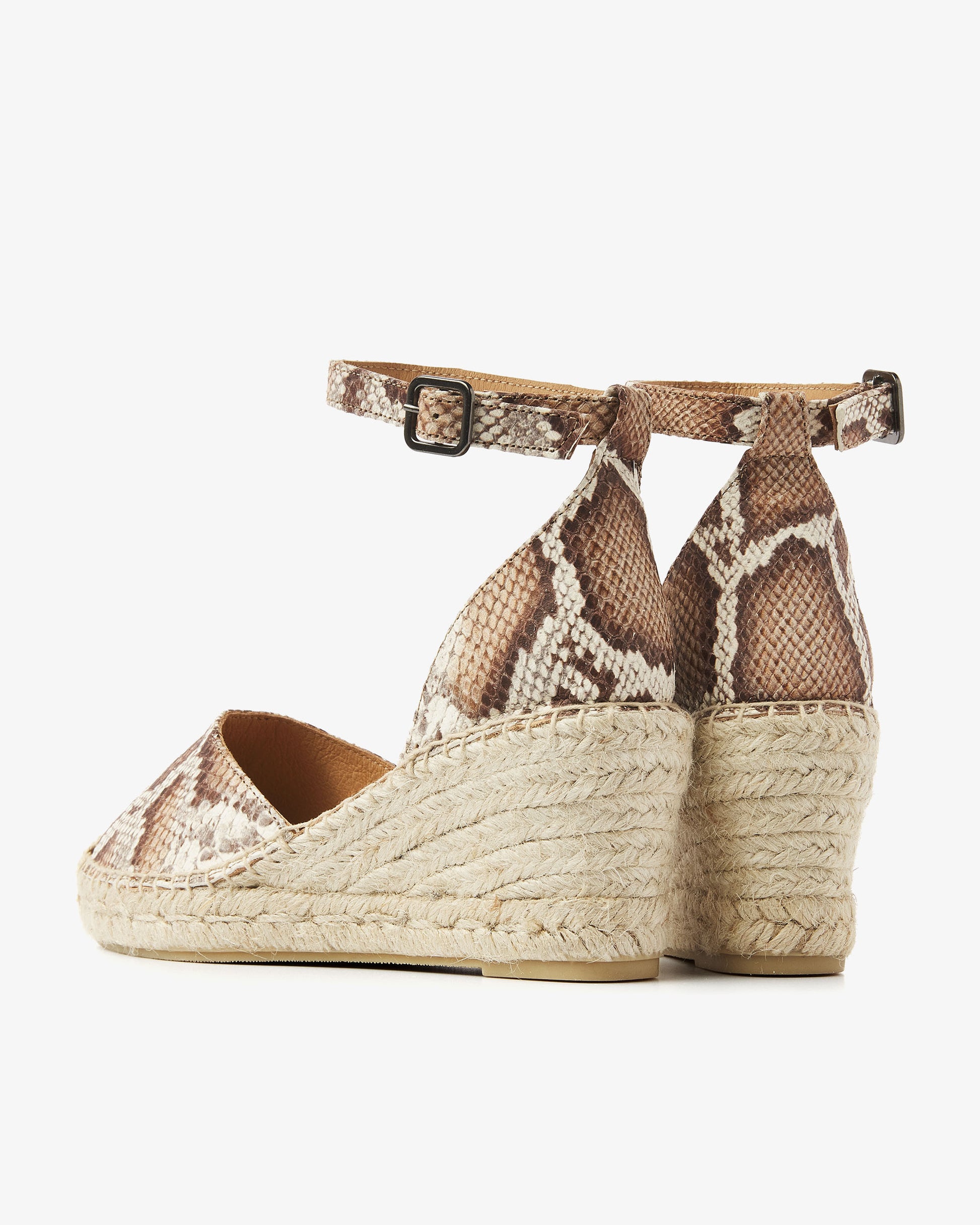 VIA VAI slangenprint espadrilles Flora Braid