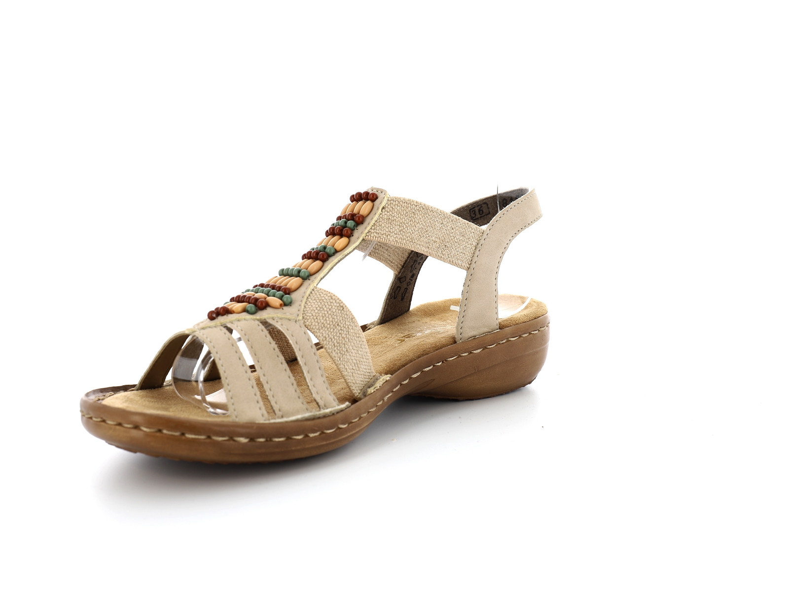 Rieker-60851 Cuir Beige