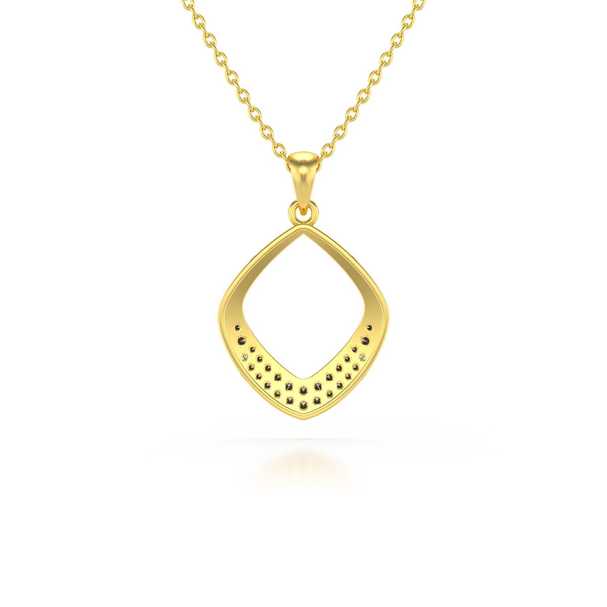 Collier Pendentif ADEN Or 585 Jaune Diamant Chaine Or incluse 1.402grs