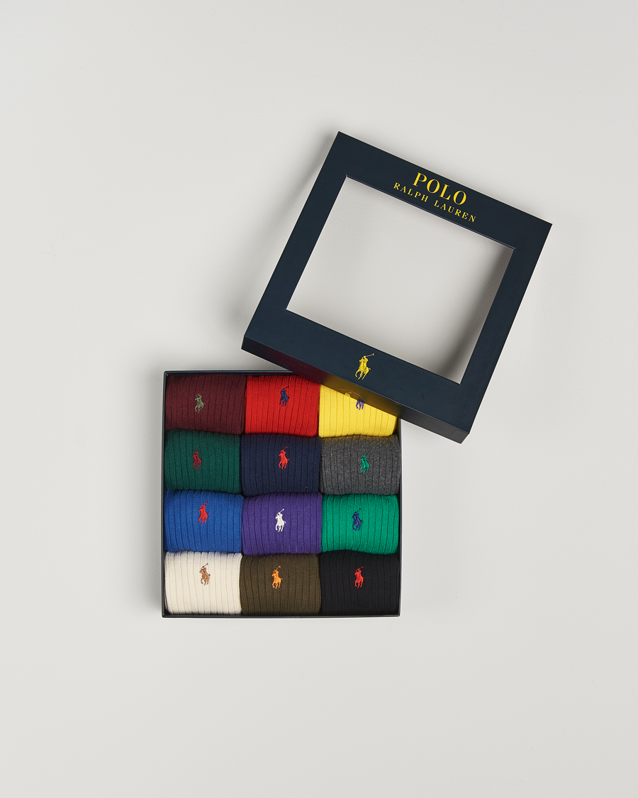 Polo Ralph Lauren 12-Pack Cotton Crew Socks Multi Multi
