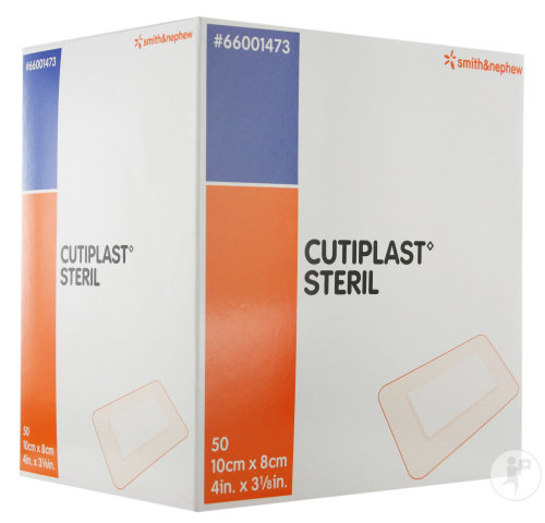 Smith&Nephew Cutiplast Steril Pansement Post-Opératoire Non Tissé 10x8cm Pièces 50 (66001473)