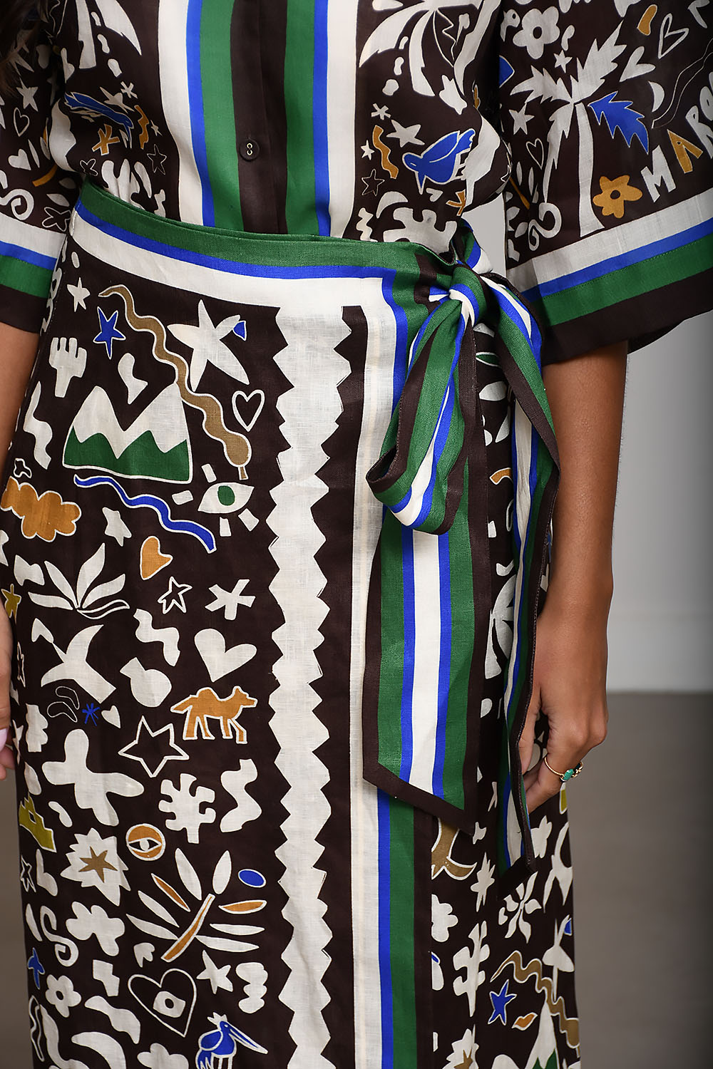 Maroc linen wrap skirt