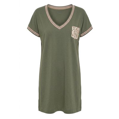 Chemise de nuit poche motif léopard - BECQUET CRÉATION