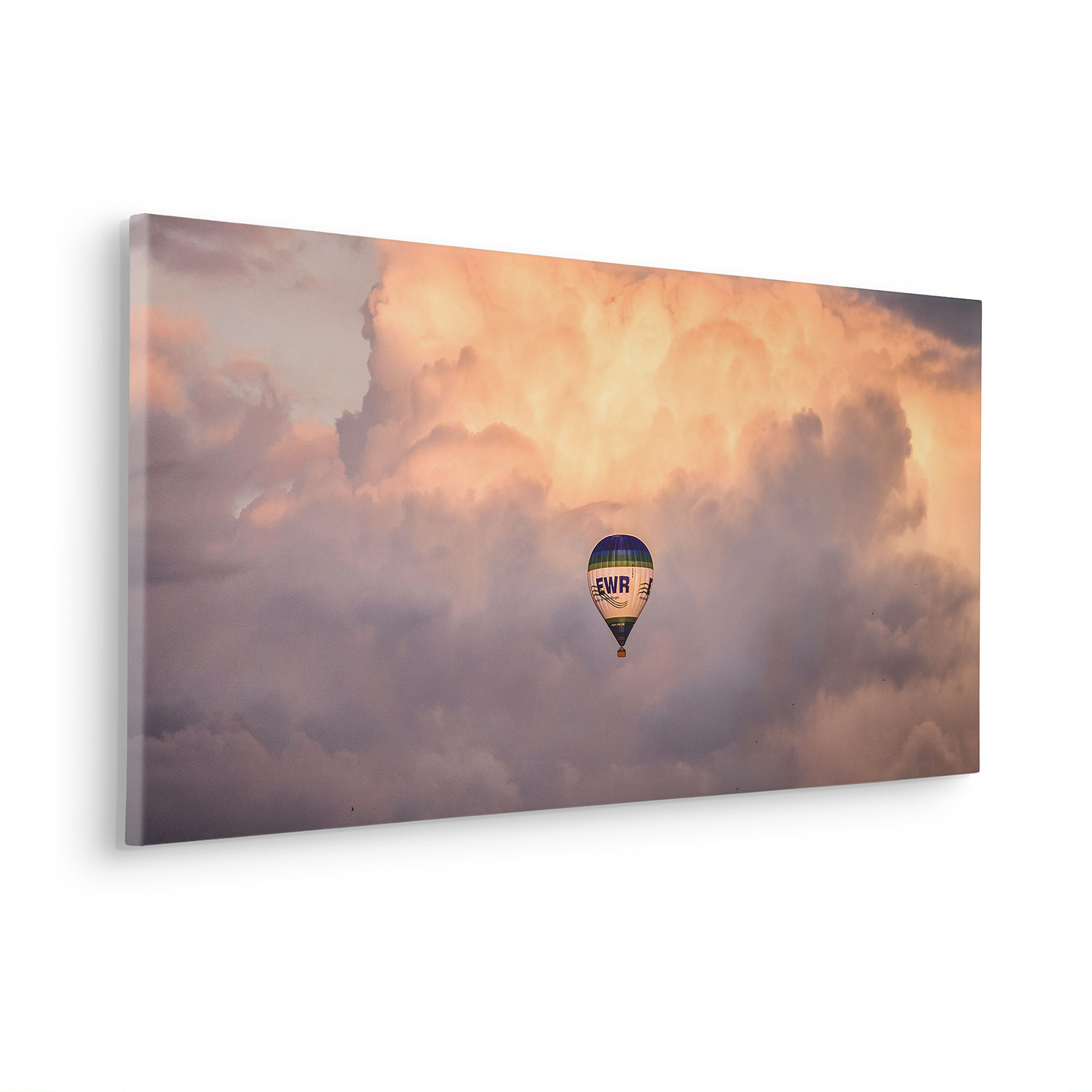 Keilrahmenbild FLYING BALLOON - bunt - 40x90 cm