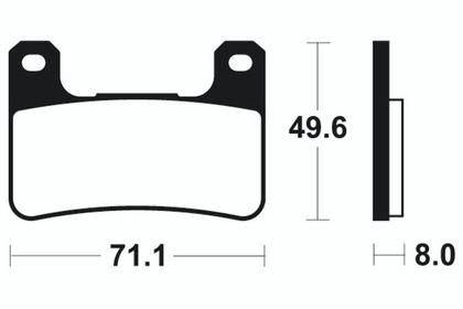 Plaquettes de freins Tecnium Performance métal fritté - MF306