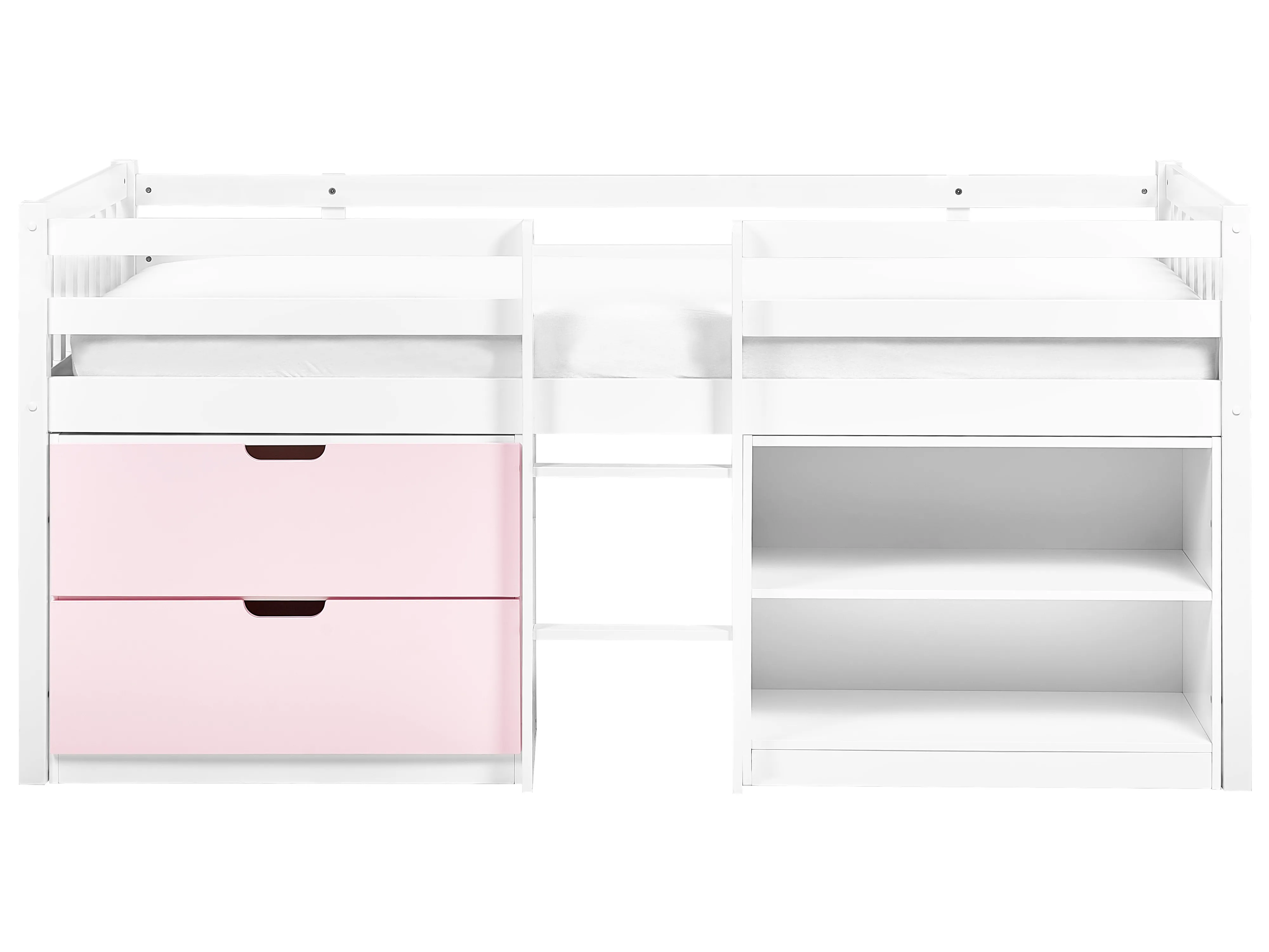 Verhoogd bed Hout SUSVILLE 90 x 200 cm Roze